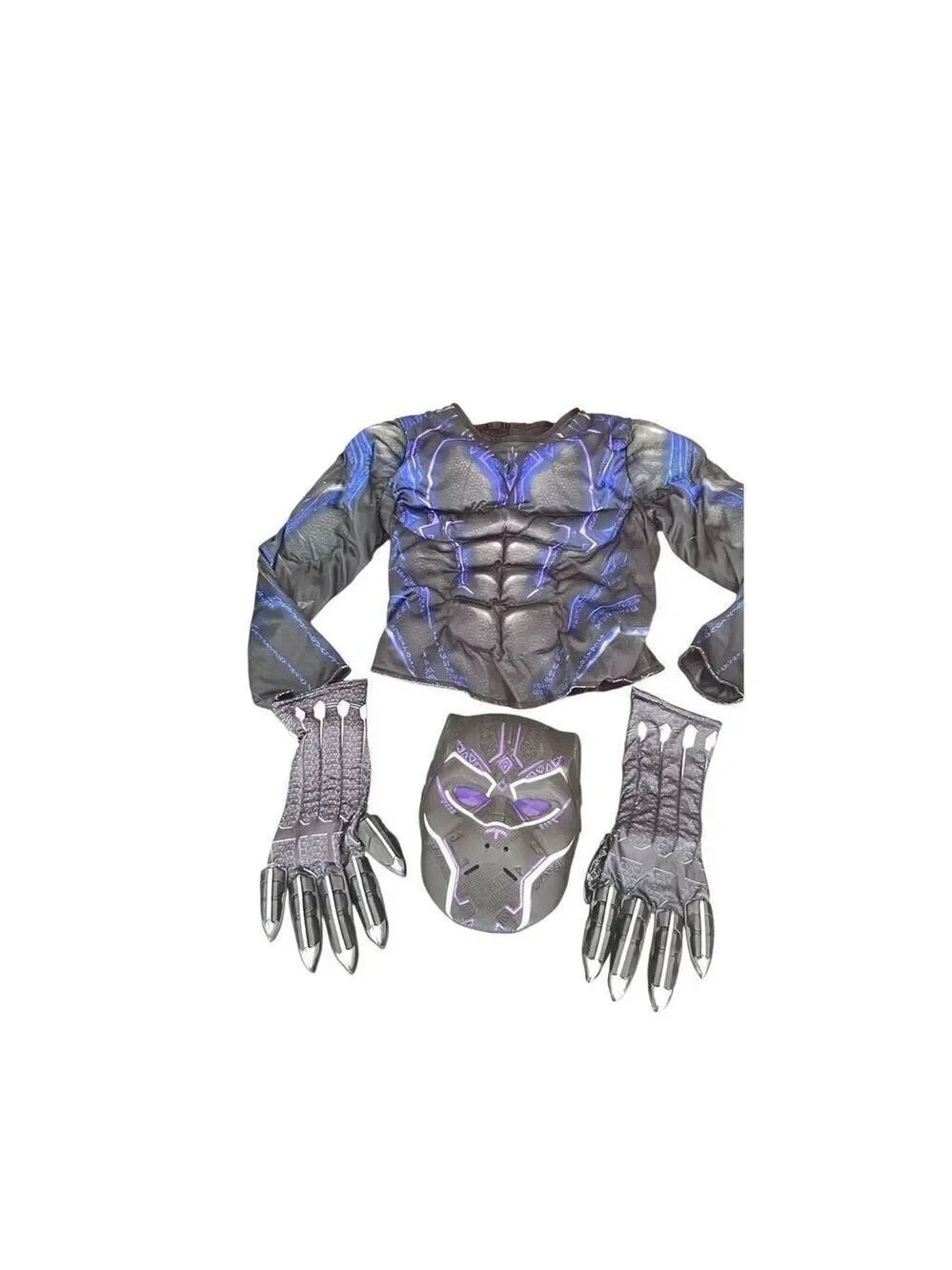 BLACK PANTER 2 IN 1 REVERSIBLE MC SHIRT Costume Halloween Kids